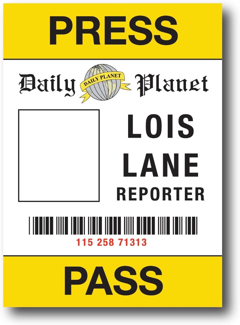 Handmade Personalized Press Pass Badge for Lois and Clark Costumes (Lois & Clark) - Image 4